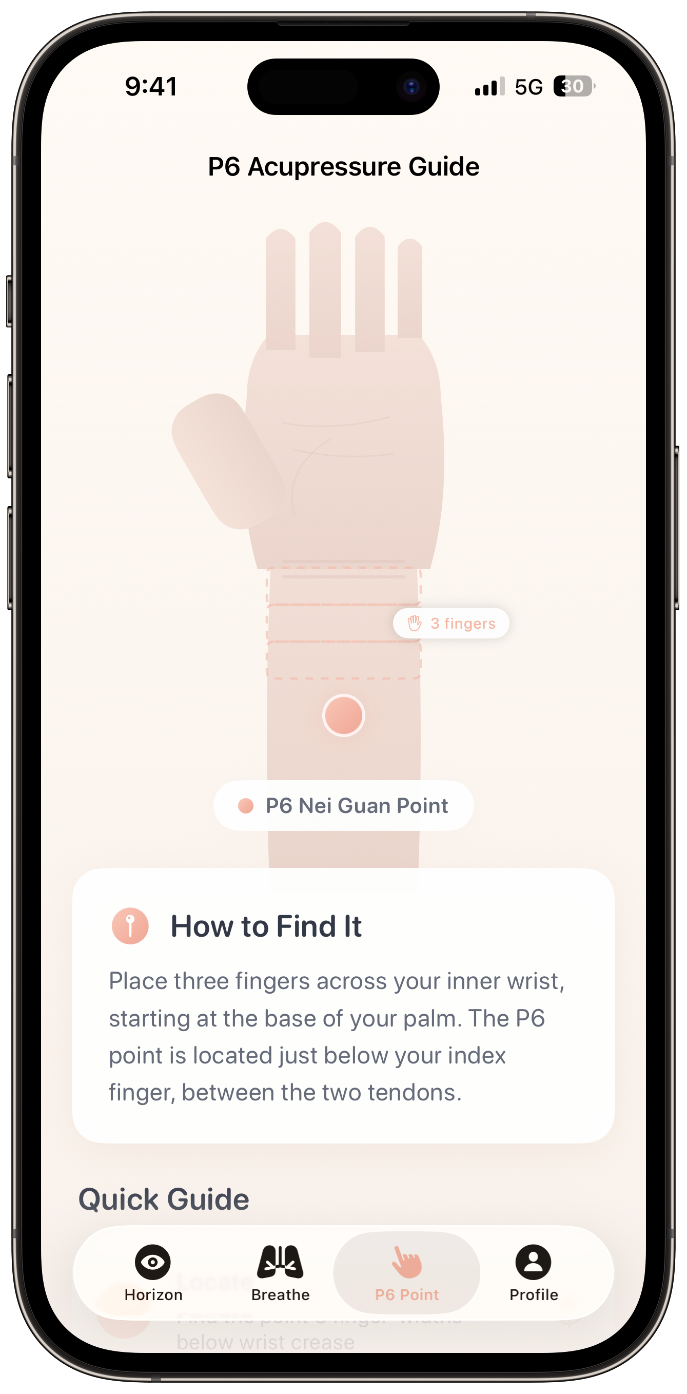 P6 Acupressure Guidance